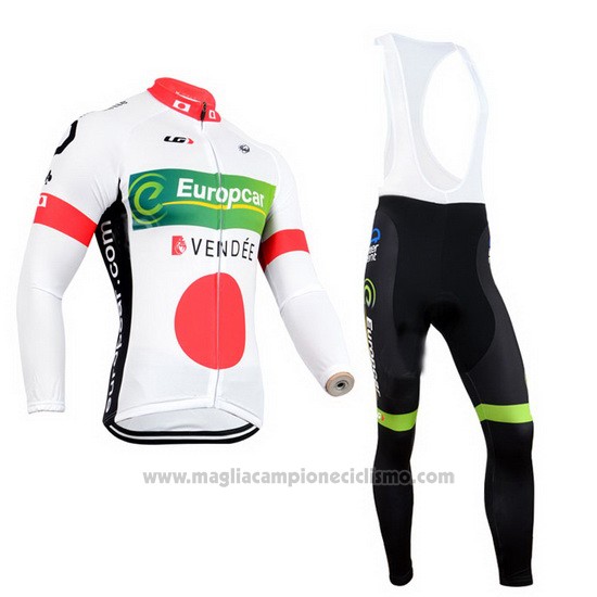 2014 Abbigliamento Ciclismo Europcar Campione Giappone Manica Lunga e Salopette